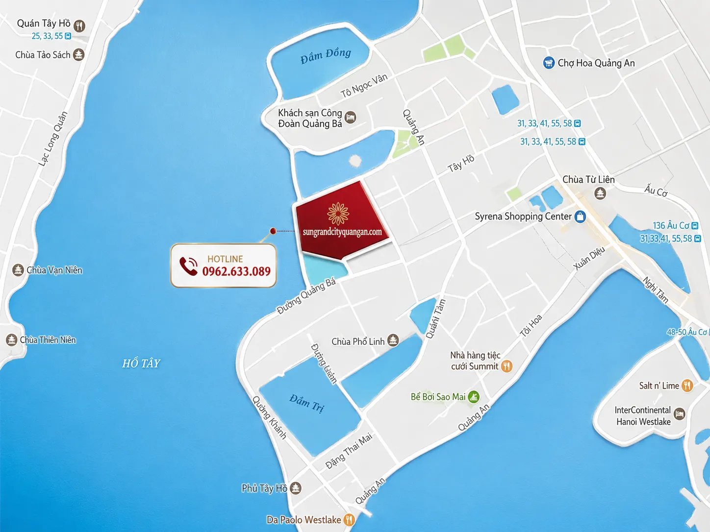 Vị trí Sun Grand City Quảng An