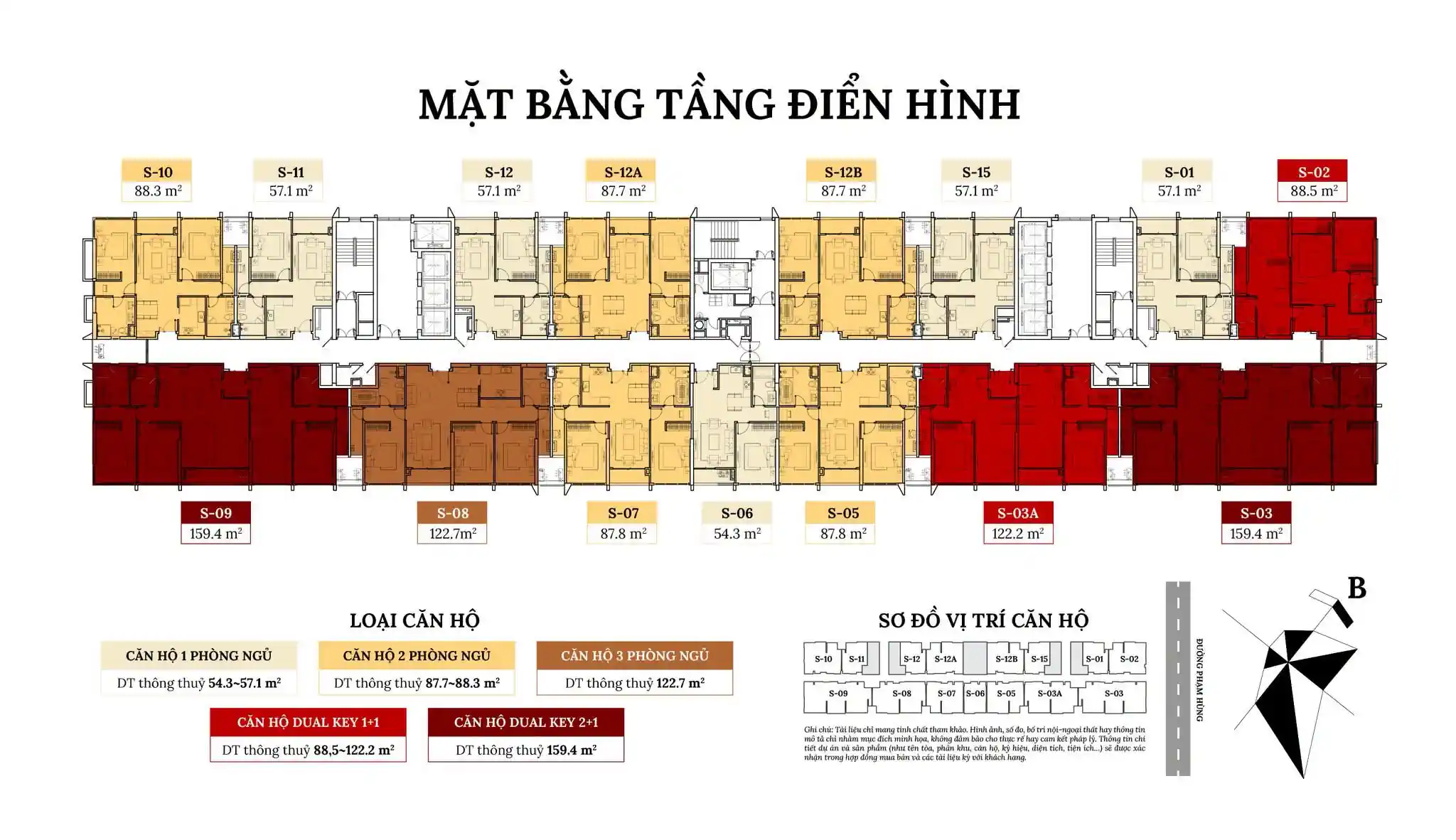 Mặt bằng Hinode Suite 28A Phạm Hùng