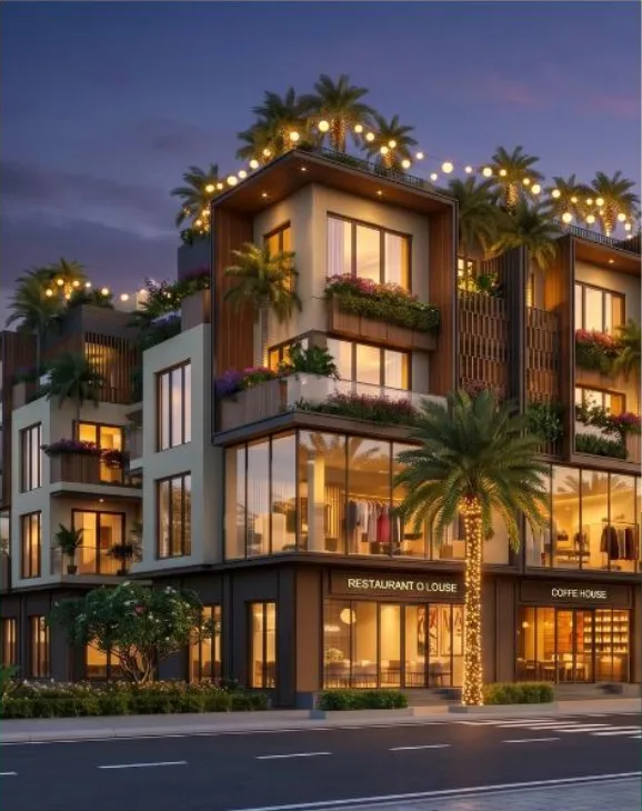 Mẫu shophouse tầng phố – Boulevard Shophouse